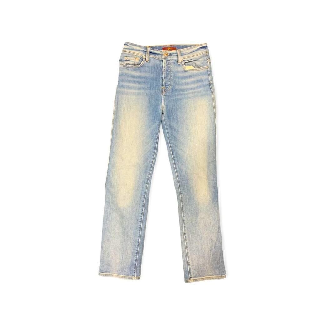 7 for all mankind, straight leg button up jeans
